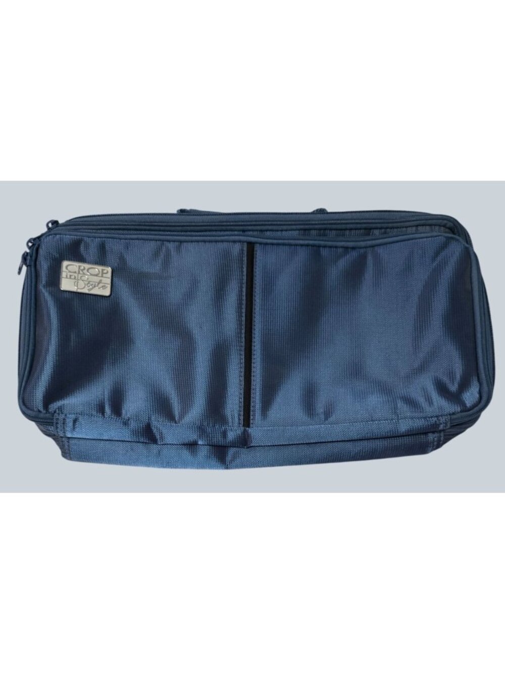 Crop In Style Blue Craft Travel Organizer Tote 16"W x 8"H